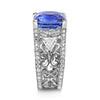 Bespoke Damir engagement ring - 100% recycled platinum, 7ct sapphire, conflict-free diamonds and filigree  3