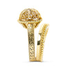 Bespoke filigree engagement ring and wedding band set - 18ct recycled yellow gold
