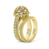 Bespoke filigree engagement ring and wedding band set - 18ct recycled yellow gold 2