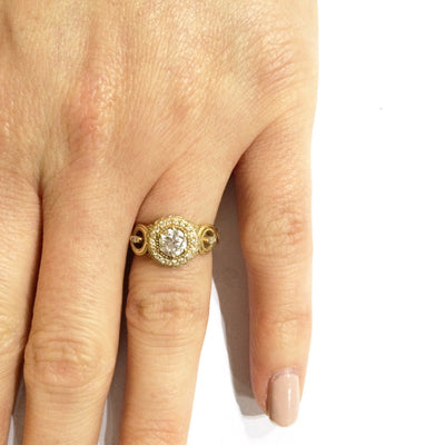 Bespoke Laura engagement ring - Canadian diamonds, Fairtrade Gold and milgrain beading 4