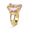 Bespoke morganite cocktail ring in 18ct yellow gold