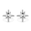 Bespoke Shairose earrings - 18ct white gold and client's own emerald-cut diamonds