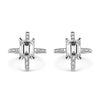 Bespoke Shairose earrings - 18ct white gold and client's own emerald-cut diamonds