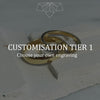 Engagement ring or wedding band customisation - Tier One - add your own unique engraving