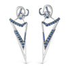 Bespoke Arrow Sapphire Earrings - 18ct white gold, ethical blue sapphires and dismountable structure