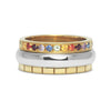 Freedom Ethical Gold Wedding Ring, 18ct white and yellow recycled gold, three bands 2