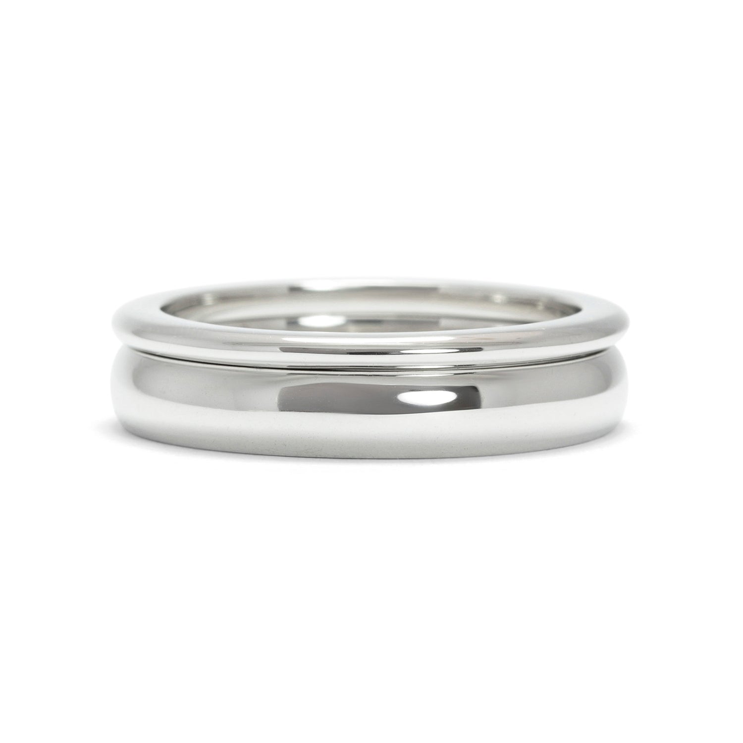 Freedom Ethical Gold Wedding Ring, 18ct recycled white gold, two bands