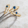 Hera Grande Ethical Blue Sapphire Gold Engagement Ring