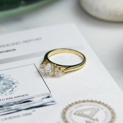 Bespoke Lab-Grown Diamond Engagement Ring, Recycled Yellow Gold 4