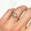 Fancy Athena Green Emerald Cut Sapphire Solitaire Engagement Ring, 18ct Ethical Gold, Ready to Go 3