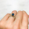 Cybele Oval Blue Sapphire Gold Engagement Ring