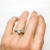 Lyra Ethical Oval Diamond Halo Engagement Ring, Platinum