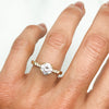 Artisan Stella Ethical Diamond Solitaire Engagement Ring, 1ct Ocean Diamond, 18ct Fairmined Ecological Gold, on the hand