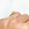Artisan Stella Ethical Diamond Solitaire Engagement Ring, 1ct Ocean Diamond, 18ct Fairmined Ecological Gold, on the hand 3