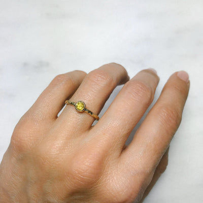 Candy Pop Yellow Sapphire Engagement Ring, 18ct Ethical Gold