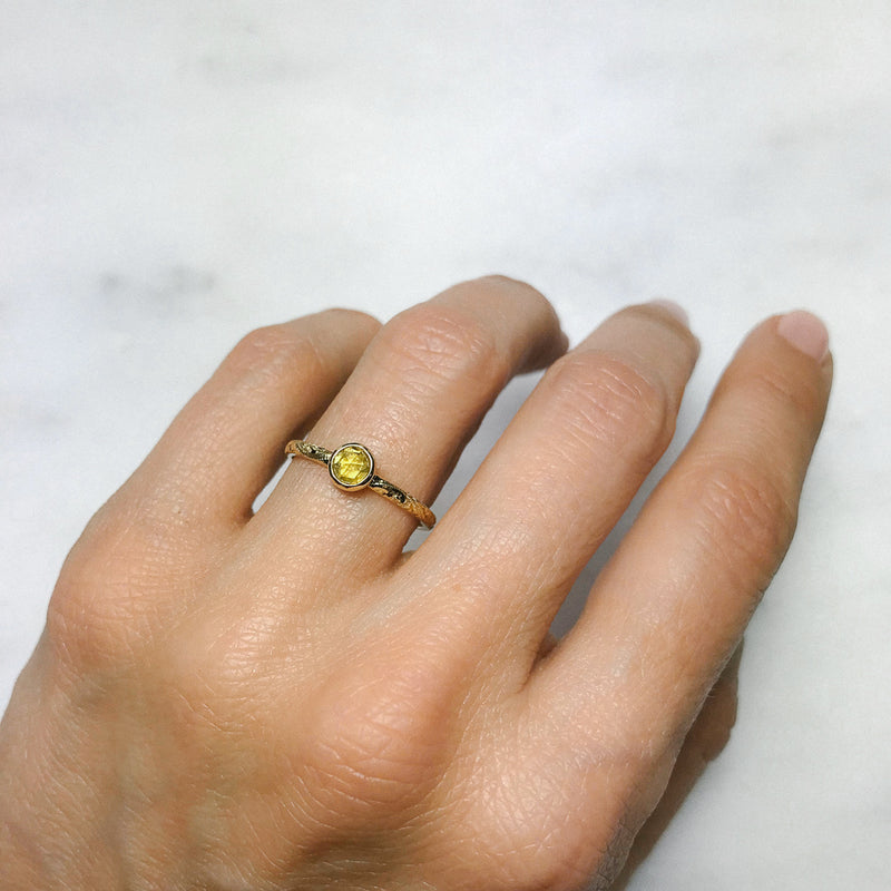 Candy Pop Yellow Sapphire Engagement Ring, 18ct Ethical Recycled Gold