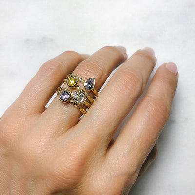 Candy Pop Yellow Sapphire Engagement Ring, 18ct Ethical Gold 4