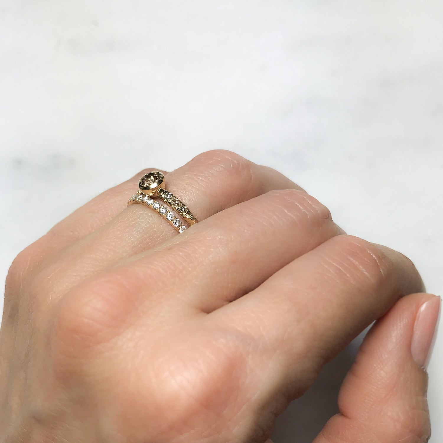 Hera Stella Antique Cognac Diamond Ring