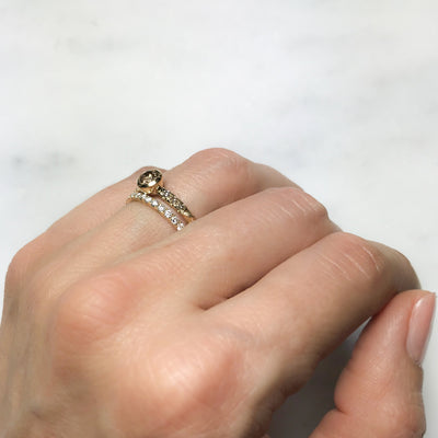 Hebe Antique Cognac Diamond Engagement Ring