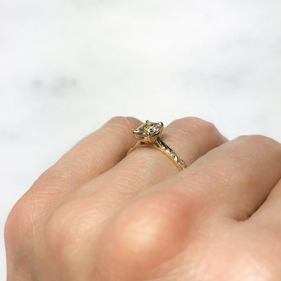 Fancy Athena Champagne Sapphire Ethical Engagement Ring