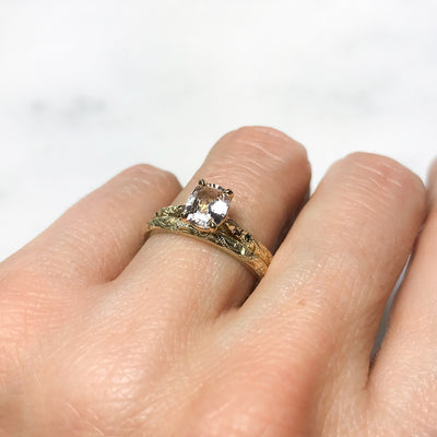 Fancy Athena Champagne Sapphire Ethical Engagement Ring