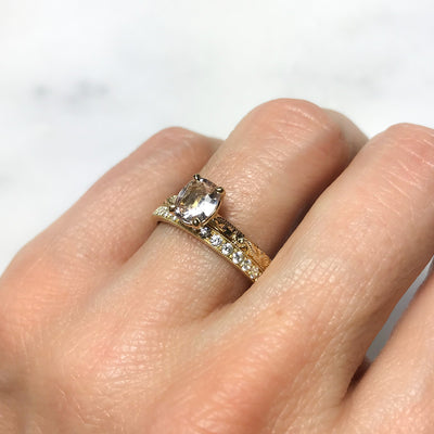 Fancy Athena Champagne Sapphire Ethical Engagement Ring