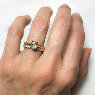 Fancy Athena Champagne Sapphire Ethical Engagement Ring