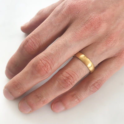 Court Ethical Gold Wedding Ring, Wide 4