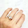 Theia ethical engagement ring, fair-traded white Sri Lankan sapphires and 18ct recycled yellow gold 4