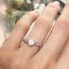 Abs Bespoke Solitaire Ring, 100% recycled platinum and Canadamark diamonds 4