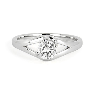 Bespoke Andy engagement ring - white Fairtrade Gold and 0.5ct Canadian diamond 2