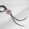 Bespoke Bolo Tie - 18ct white gold, brilliant-cut diamonds and ethical blue sapphires 2