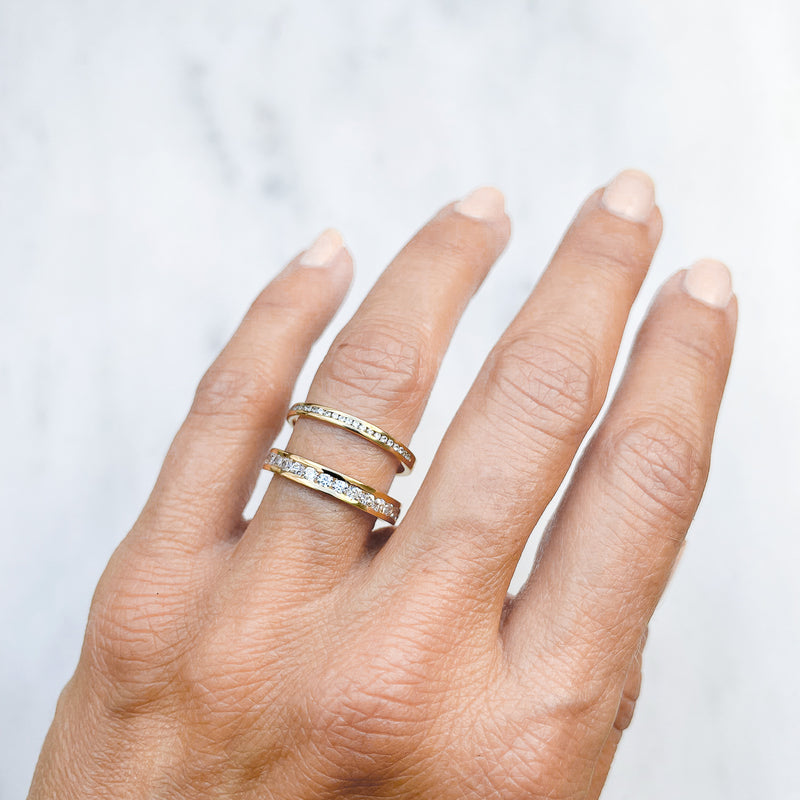Promise Half Diamond Ethical Gold Eternity Wedding Ring