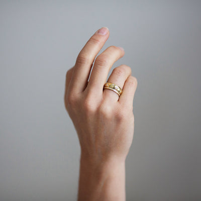 Promise Half Diamond Ethical Gold Eternity Wedding Ring 4