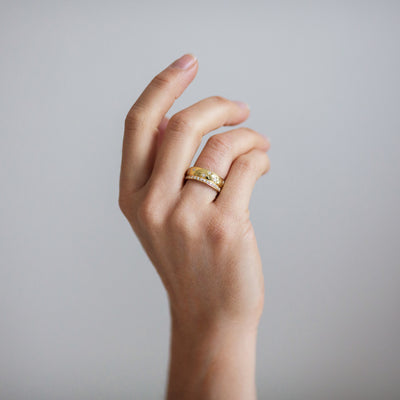 Cherish Half Diamond Ethical Gold Eternity Wedding Ring, 18ct Fairtrade Gold 3