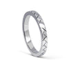 Bespoke men's wedding ring - 100% recycled platinum and hand-engraved lines 2