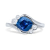 Bespoke Jonno engagement ring - cushion-cut 1.8ct Malawi sapphire, conflict-free diamonds and 100% recycled platinum band