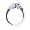Bespoke Jonno engagement ring - cushion-cut 1.8ct Malawi sapphire, conflict-free diamonds and 100% recycled platinum band 2