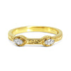 Bespoke Laura wedding ring - Fairtrade Gold, marquise diamonds, milgrain and scrolls 2