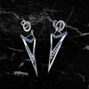 Bespoke Arrow Sapphire Earrings - 18ct white gold, ethical blue sapphires and dismountable structure 3