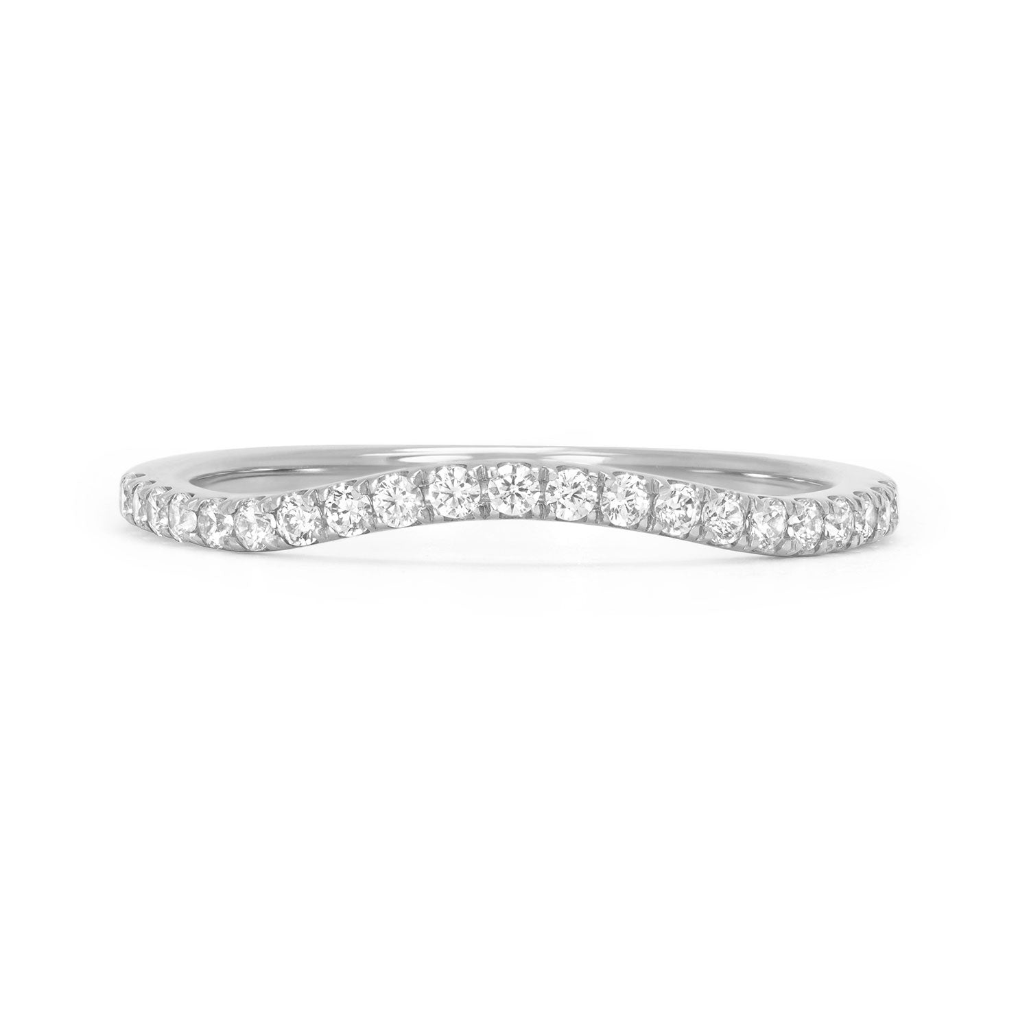 Lebrusan Studio Accademia Microset Ethical Diamond Platinum Wedding Ring, conflict-free diamonds and recycled platinum 