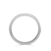 Lebrusan Studio Accademia Microset Ethical Diamond Gold Wedding Band, conflict-free diamonds and 18ct recycled or Fairtrade Gold, side view, white gold