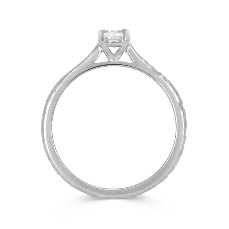Athena Grande Oval Ethical Diamond Platinum Engagement Ring, oval-cut conflict-free diamond and 100% recycled platinum