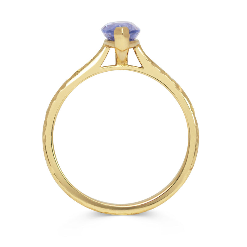 Marquise Ethical Sapphire Solitaire Engagement Ring, 18ct Fairtrade Gold and 1.2ct marquise Sri Lankan fair-traded sapphire