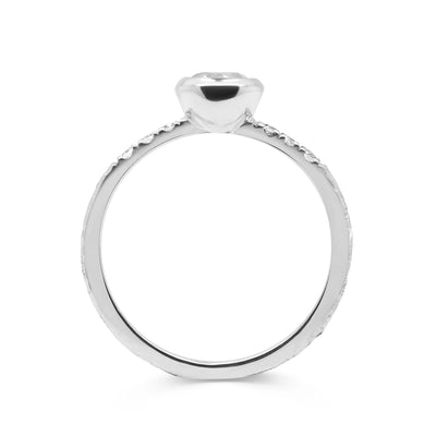 Large Hebe Ethical Diamond Engagement Ring - rub-over setting 2