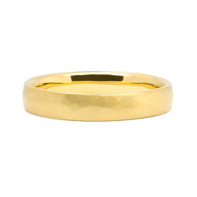 Court Hammered & Matt Ethical Gold Wedding Ring, Medium