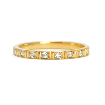 Liberty Diamond Ethical Gold Wedding Ring, 18ct recycled yellow gold and conflict-free Canadian diamonds