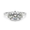 Bespoke Horseshoe Engagement Ring - 100% recycled platinum and diamond-set horseshoe shoulders
