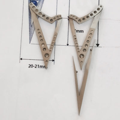 Bespoke Arrow Sapphire Earrings - 18ct white gold, ethical blue sapphires and dismountable structure 4