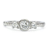 Bespoke Mark Recycled Diamond Trilogy Engagement Ring